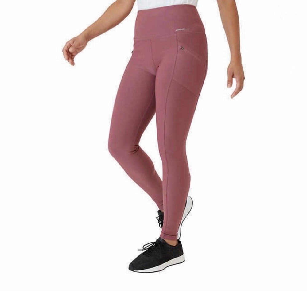 Eddie Bauer Women's Midweight High Rise Trail Tight Leggings, Pink